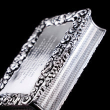 Load image into Gallery viewer, Antique Georgian Silver Table Snuff Box with Engine Turned & Floral Border Decorations - 1829
