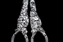 Load image into Gallery viewer, Magnificent Antique Georgian Solid Silver Grape Scissors/Shears with Figural Bacchanalia Masks - London c.1830