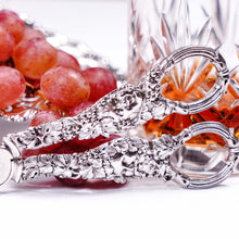 Load image into Gallery viewer, Magnificent Antique Georgian Solid Silver Grape Scissors/Shears with Figural Bacchanalia Masks - London c.1830