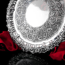 Load image into Gallery viewer, A Magnificent Large (47cm) Georgian Solid Silver Irish Salver / Tray with Beautiful High Lion Feet - Robert W Smith 1831