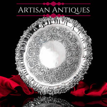 Load image into Gallery viewer, A Magnificent Large (47cm) Georgian Solid Silver Irish Salver / Tray with Beautiful High Lion Feet - Robert W Smith 1831