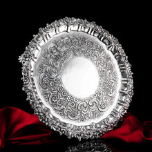 Load image into Gallery viewer, A Magnificent Large (47cm) Georgian Solid Silver Irish Salver / Tray with Beautiful High Lion Feet - Robert W Smith 1831