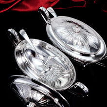 Load image into Gallery viewer, Antique Georgian Solid Silver Pair of Tureens in Neoclassical Style - Benjamin Laver 1782