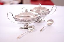 Load image into Gallery viewer, Antique Georgian Solid Silver Pair of Tureens in Neoclassical Style - Benjamin Laver 1782
