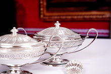 Load image into Gallery viewer, Antique Georgian Solid Silver Pair of Tureens in Neoclassical Style - Benjamin Laver 1782