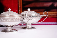 Load image into Gallery viewer, Antique Georgian Solid Silver Pair of Tureens in Neoclassical Style - Benjamin Laver 1782