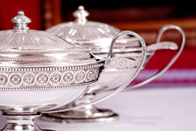 Load image into Gallery viewer, Antique Georgian Solid Silver Pair of Tureens in Neoclassical Style - Benjamin Laver 1782