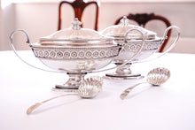 Load image into Gallery viewer, Antique Georgian Solid Silver Pair of Tureens in Neoclassical Style - Benjamin Laver 1782