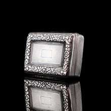 Load image into Gallery viewer, Antique Georgian Silver Snuff Box with Floral Border - Thomas Wilkes Barker 1824