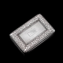 Load image into Gallery viewer, Antique Georgian Silver Snuff Box with Floral Border - Thomas Wilkes Barker 1824