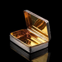 Load image into Gallery viewer, Antique Georgian Silver Snuff Box with Floral Border - Thomas Wilkes Barker 1824
