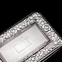 Load image into Gallery viewer, Antique Georgian Silver Snuff Box with Floral Border - Thomas Wilkes Barker 1824