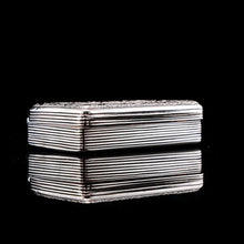 Load image into Gallery viewer, Antique Georgian Silver Snuff Box with Floral Border - Thomas Wilkes Barker 1824