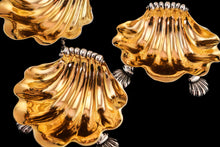 Load image into Gallery viewer, A Wonderful Trio of Antique Georgian Solid Sterling Silver Set of Shell Scallop Dishes - J T Younge, Walker & Crowder 1807