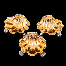 Load image into Gallery viewer, A Wonderful Trio of Antique Georgian Solid Sterling Silver Set of Shell Scallop Dishes - J T Younge, Walker & Crowder 1807
