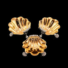 Load image into Gallery viewer, A Wonderful Trio of Antique Georgian Solid Sterling Silver Set of Shell Scallop Dishes - J T Younge, Walker & Crowder 1807