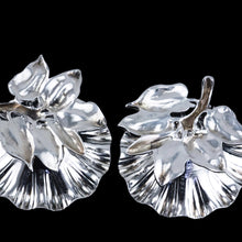 Load image into Gallery viewer, Antique Solid Silver Salt Cellars Naturalistic Flower Design - William Bateman 1832 - Artisan Antiques