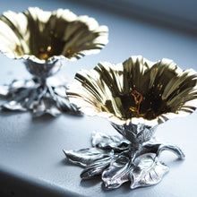 Load image into Gallery viewer, Antique Solid Silver Salt Cellars Naturalistic Flower Design - William Bateman 1832 - Artisan Antiques
