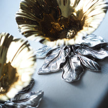 Load image into Gallery viewer, Antique Solid Silver Salt Cellars Naturalistic Flower Design - William Bateman 1832 - Artisan Antiques
