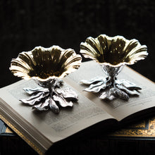 Load image into Gallery viewer, Antique Solid Silver Salt Cellars Naturalistic Flower Design - William Bateman 1832 - Artisan Antiques