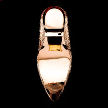 Load image into Gallery viewer, Large Antique Solid Silver Gilt Ribbon Shoe - Chester 1913