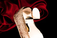 Load image into Gallery viewer, Large Antique Solid Silver Gilt Ribbon Shoe - Chester 1913