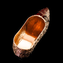Load image into Gallery viewer, Large Antique Solid Silver Gilt Ribbon Shoe - Chester 1913