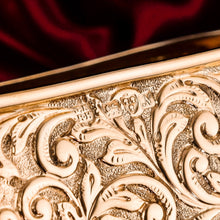 Load image into Gallery viewer, Large Antique Solid Silver Gilt Ribbon Shoe - Chester 1913