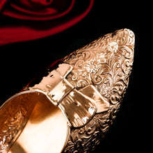 Load image into Gallery viewer, Large Antique Solid Silver Gilt Ribbon Shoe - Chester 1913