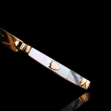 Load image into Gallery viewer, Antique Solid Silver Gilt Mother of Pearl Knives Set of 6 - 19th C. Dutch/Southern Netherlands