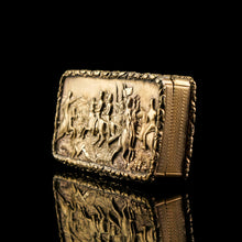 Load image into Gallery viewer, Antique Georgian Silver Gilt Snuff Box Battle Scene Top - John Bettridge 1829