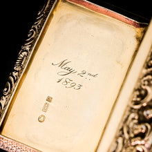 Load image into Gallery viewer, Antique Silver Gilt Table Snuff Box - Yapp & Woodward 1847