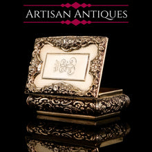 Load image into Gallery viewer, Antique Silver Gilt Table Snuff Box - Yapp & Woodward 1847