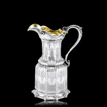 Load image into Gallery viewer, Rare Antique Solid Silver Victorian Tea Set, 3 Piece Gothic Design - Elkington 1853