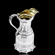 Load image into Gallery viewer, Rare Antique Solid Silver Victorian Tea Set, 3 Piece Gothic Design - Elkington 1853