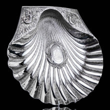 Load image into Gallery viewer, A Spectacular & Huge Antique Victorian Solid Silver Shell Basin Dish / Bowl (40cm+) - Hunt & Roskell, London 1846