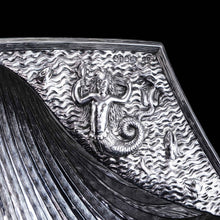 Load image into Gallery viewer, A Spectacular & Huge Antique Victorian Solid Silver Shell Basin Dish / Bowl (40cm+) - Hunt & Roskell, London 1846