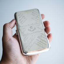 Load image into Gallery viewer, Antique Solid Silver Cigar Case with Indian Army Military Interest Records Hand Engraved - c.1890