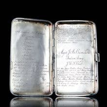 Load image into Gallery viewer, Antique Solid Silver Cigar Case with Indian Army Military Interest Records Hand Engraved - c.1890
