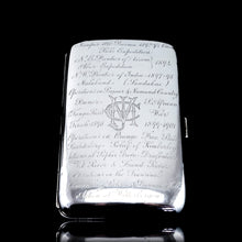 Load image into Gallery viewer, Antique Solid Silver Cigar Case with Indian Army Military Interest Records Hand Engraved - c.1890