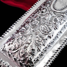 Load image into Gallery viewer, Giant Antique Edwardian Solid Silver Jewellery Box with Profuse Chased Decorations - Mappin & Webb Ltd 1901