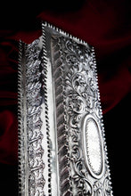 Load image into Gallery viewer, Giant Antique Edwardian Solid Silver Jewellery Box with Profuse Chased Decorations - Mappin & Webb Ltd 1901