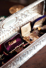 Load image into Gallery viewer, Giant Antique Edwardian Solid Silver Jewellery Box with Profuse Chased Decorations - Mappin & Webb Ltd 1901