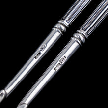 Load image into Gallery viewer, Magnificent Large Antique Pair of Imperial Russian Solid Silver Niello Spoons - Volkov Karp Nikit c.1910