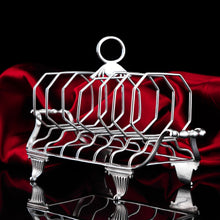 Load image into Gallery viewer, Antique Georgian Solid Silver Toast Rack in Neoclassical Design - Rebecca Emes & Edward Barnard 1809