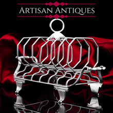 Load image into Gallery viewer, Antique Georgian Solid Silver Toast Rack in Neoclassical Design - Rebecca Emes & Edward Barnard 1809