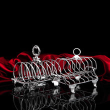 Load image into Gallery viewer, Antique Georgian Solid Silver Toast Rack in Neoclassical Design - Rebecca Emes & Edward Barnard 1809