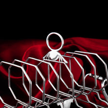 Load image into Gallery viewer, Antique Georgian Solid Silver Toast Rack in Neoclassical Design - Rebecca Emes & Edward Barnard 1809