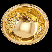 Load image into Gallery viewer, Antique Victorian Solid Silver Gilt Bowl with Ornate Floral Chasing - Henry Wilkinson & Co 1860