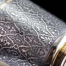 Load image into Gallery viewer, Antique French Solid Silver Parcel Gilt Beaker Cup, Engine Turned & Engraved 19th c.